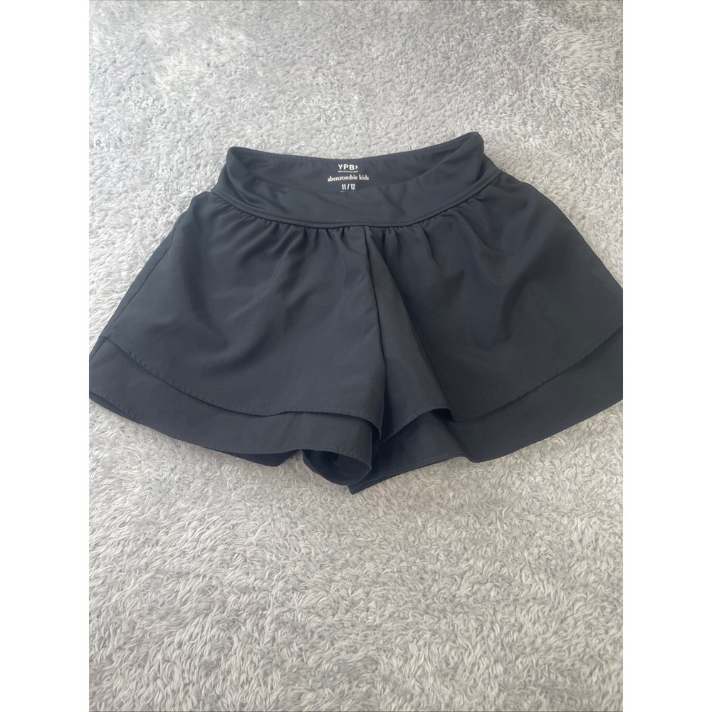 Abercrombie Kids YPB Active Shorts Girls 11/12 Black Layered Athletic Skort - Picture 1 of 6